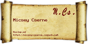 Micsey Cserne névjegykártya